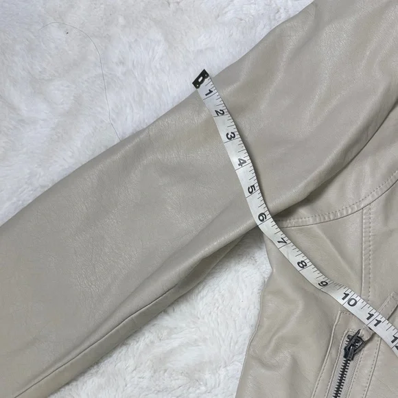 Max Studio Light Tan Leather Jacket - Picture 8 of 8